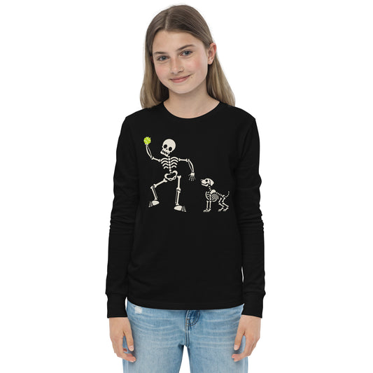 Skeleton Fetch Youth long sleeve tee