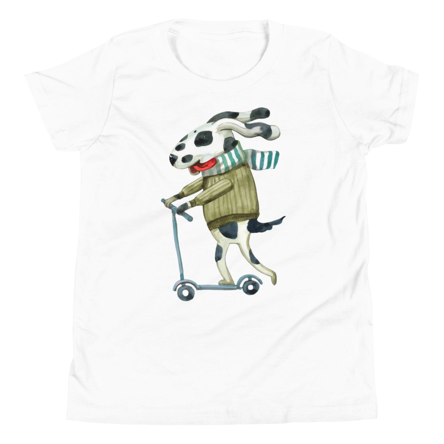 Scooter Dog Youth Short Sleeve T-Shirt